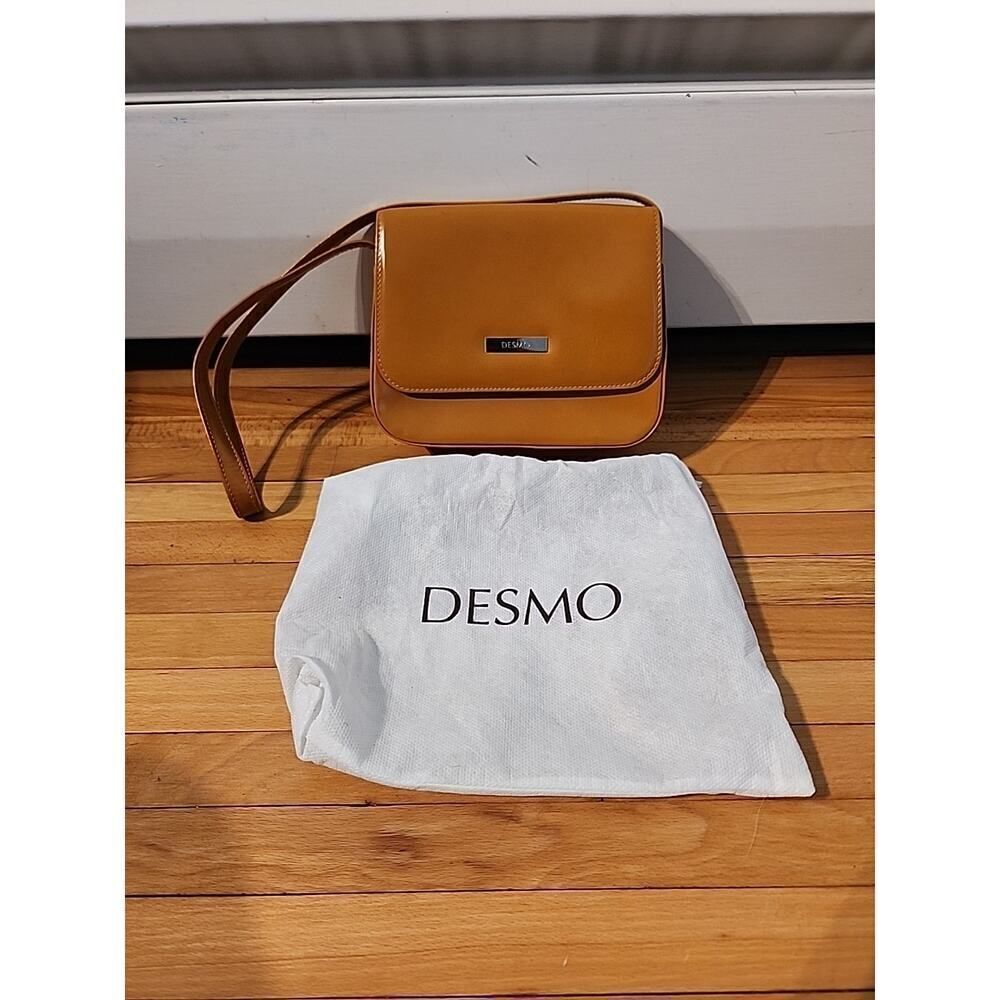 DESMO – Camel Brown Italian Leather Handbag SHOULDER BAG BEAUTIFUL